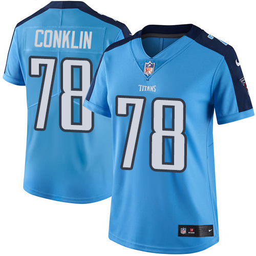 2019 Women Tennessee Titans 78 Conklin light blue Nike Vapor Untouchable Limited NFL Jersey